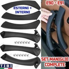 Set 3 Maniglie Interne Anteriori + Posteriori per BMW Serie 3 E90 E91 [ NERO ]