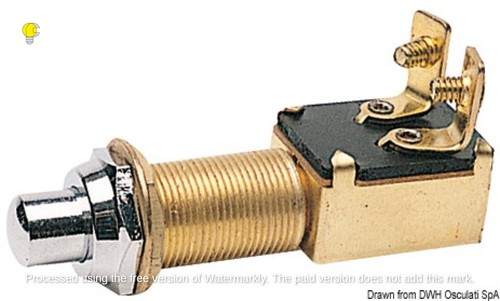 Pulsante culver ottone cromato - pulsante,