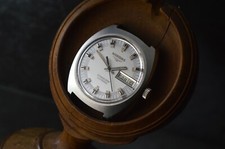 LONGINES STAINLESS STEEL ULTRONIC CONQUEST DAY DATE WATCH NOT WORKING FOR PARTS!