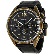 Orologio Uomo Fossil Chronograph Black Leather Men's Watch