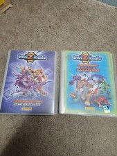 2) Raccoglitori per carte Invizimals con carte spedizione gratuita Painini Foils ecc