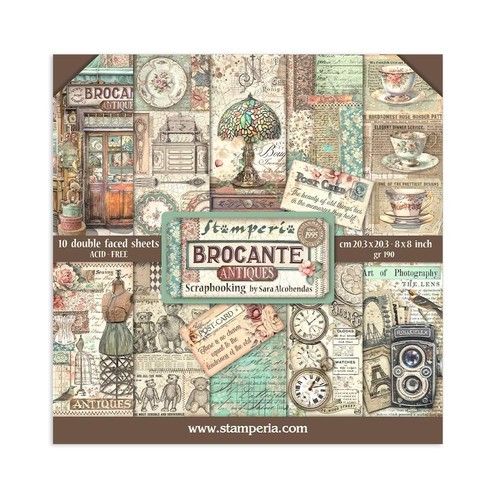 Blocco carte scrap brocante - di,