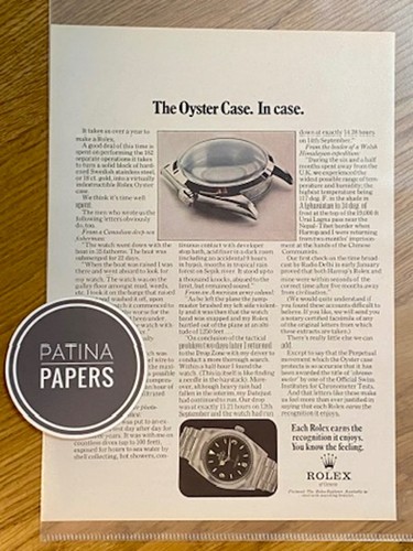 1970 the oyster case - oyster, rolex