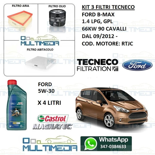 Kit tagliando filtri castrol - kit,