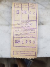 Biglietto Bus Londra Vintage -