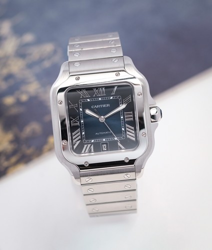 Cartier santos quadrante blu - cartier,