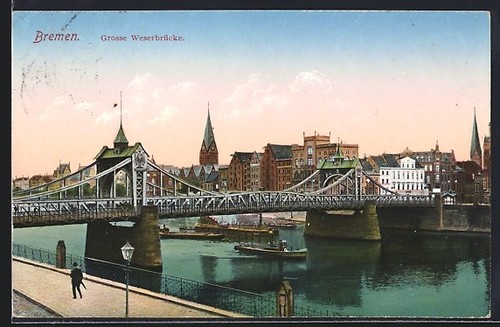 Brema grosse weserbrücke con - brema,,