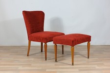 Poltrona design con poggiapiedi vintage anni 1960