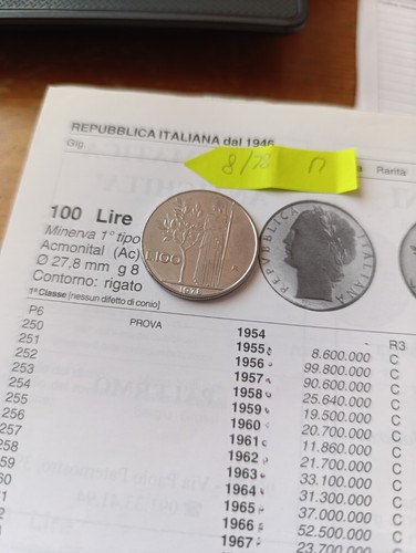 Moneta 100 lire del - 100,