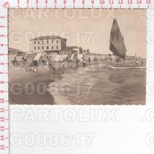 G8617 RIMINI BELLARIA SPIAGGIA HOTEL MIRAMARE BARCA BAGNANTI 1949 EDIT RASCHI