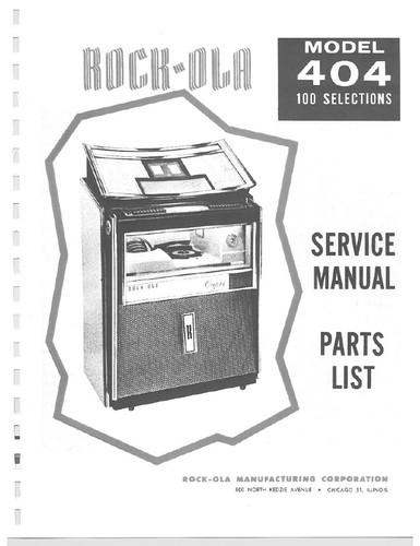 Rock ola jukebox manuale - manuale, di