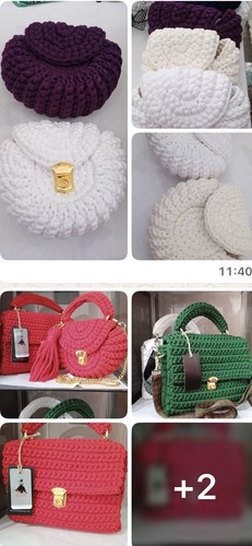 Borsa fatta mano uncinetto - borsa,