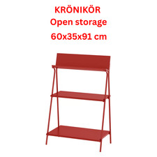IKEA KRÖNIKÖR Scaffale Portaoggetti Aperto Espositore Libreria Moderna Rossa 60x35x91cm