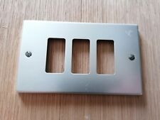 Bticino Magic Placca Tre Fori 3 Moduli Alluminio Anodizzato Con Viti ORIGINALE