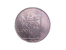 1976-R Italy 100 Lire KM# 96.1
