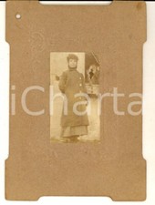 1920 ca ITALIA COSTUME Ritratto di donna con cappotto - Foto VINTAGE 10x14 cm
