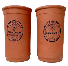 2 wine coolers terracotta Traditional Portuguese storage pot for wine bottles g