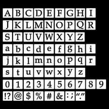 AIEX 70 Stampini per Lettere 5 cm Riutilizzabili Modelli di Lettere e Numeri i