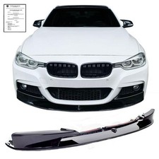 Spoiler anteriore labbro nero lucido ABE adatto per paraurti BMW Serie 3 F30 F31