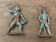 SOLDATINI CROMOPLASTO  CAVALIERI MEDIOEVALI VINTAGE  GOMMA