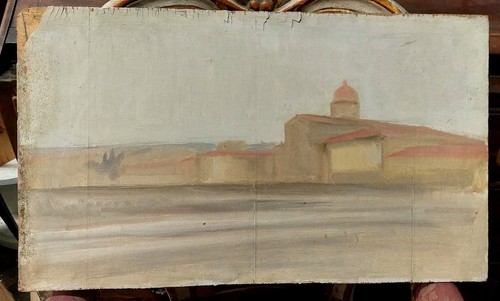 Dipinto olio tavola - su,