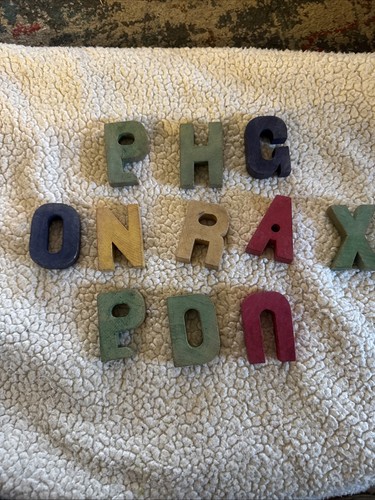 Vintage wooden alphabet - vintage,