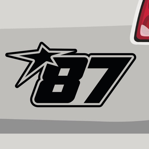 Adesivo numero partenza - , 87