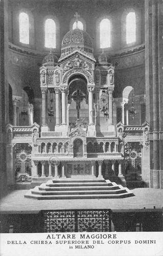 Cartolina milano chiesa corpus - cartolina,