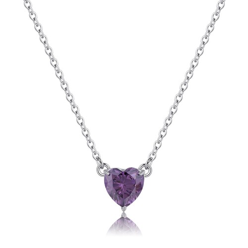 Collana cuore viola sagapo - cuore,