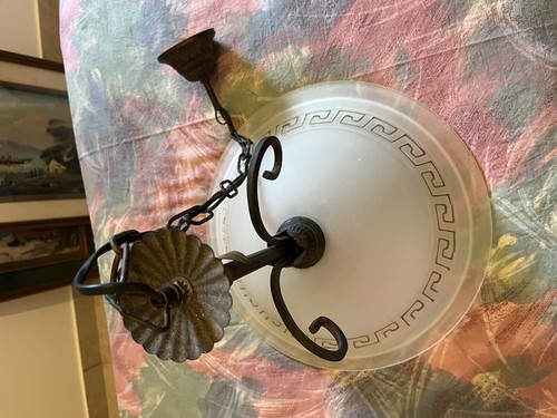 Lampadario vintage vetro - lampadario, in