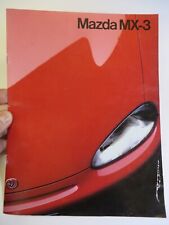 DEPLIANT AUTOMOBILE VINTAGE - MAZDA MX-3 - 1993