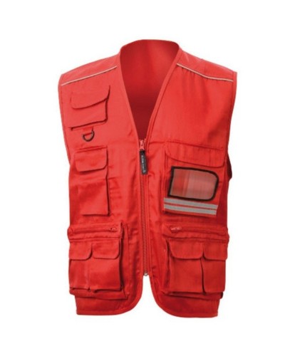 Gilet sport multitasche - sport, rosso