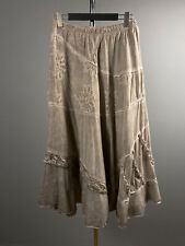 Rara maxi gonna lunga Elisa Cavaletti donna beige asimmetrica Lagenlook taglia M