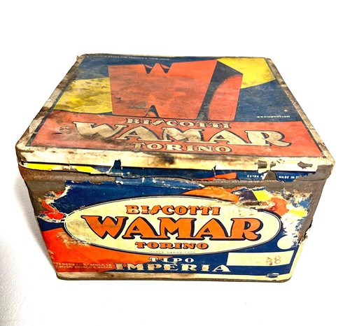 Scatola biscotti vintage latta - scatola,