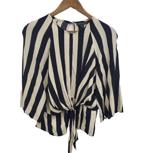 Camicetta topshop nera avorio - camicetta,