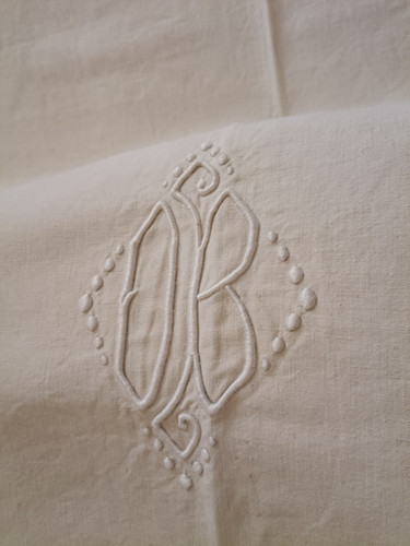 Antique french sheet linen - french,