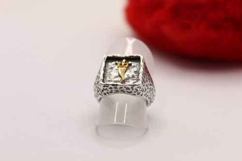 Anello argento corno - anello, chevalier
