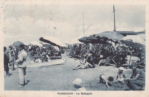 Viareggio spiaggia 1928 - viareggio,