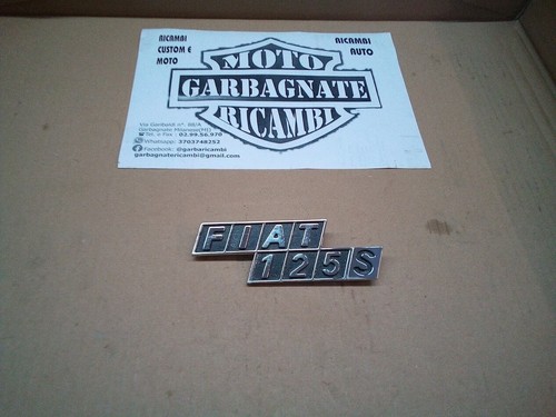 Scritta sigla fiat 125s - fiat,