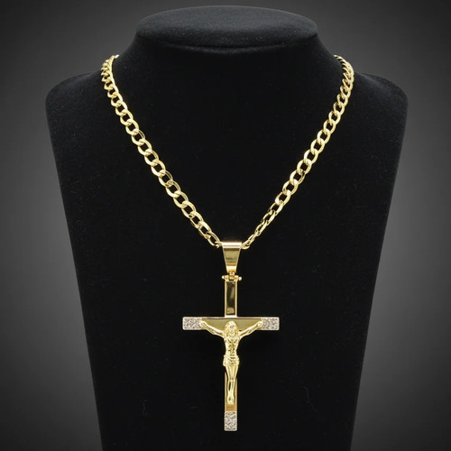 Collana con crocifisso - collana,