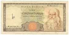 50000 LIRE BANCA D'ITALIA