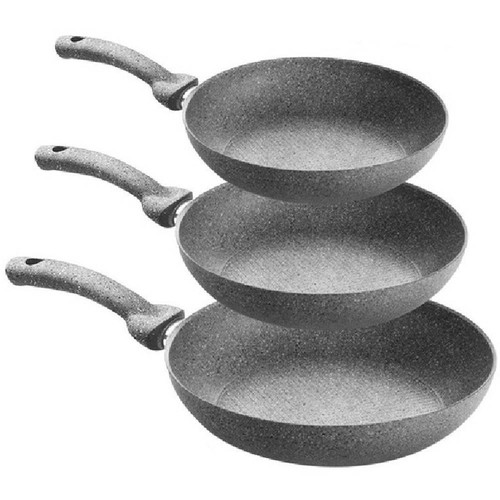 Set padelle pietra - set, 3