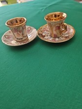 Tazzine Da Collezione Adamo Gold Collection Con Motivi Floreali