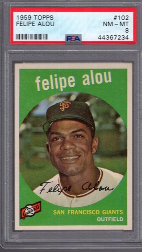 1959 topps 102 felipe alou - topps, #102