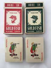 Gold Fish n 1800 - 2 mazzi di Carte da poker VINTAGE anni '50 - RARE
