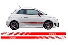 Decalcomanie laterali Adesivo in vinile rosso per Fiat 500 (2007+)