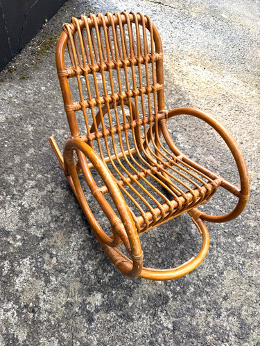 Sedia dondolo vintage - sedia,