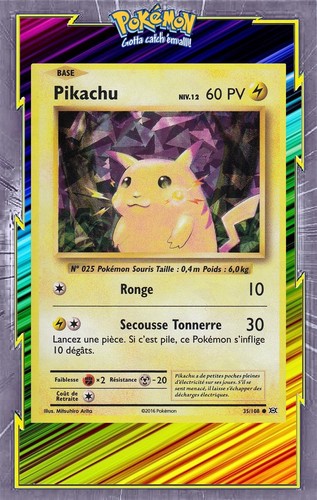 Pikachu holo mosaïque promo - mosaïque,