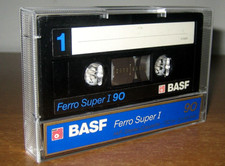 CASSETTA Audio BASF Ferro Super I 90 min. Position Type I  vintage da collezione