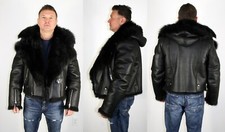Giacca Moto Shearling Pelle